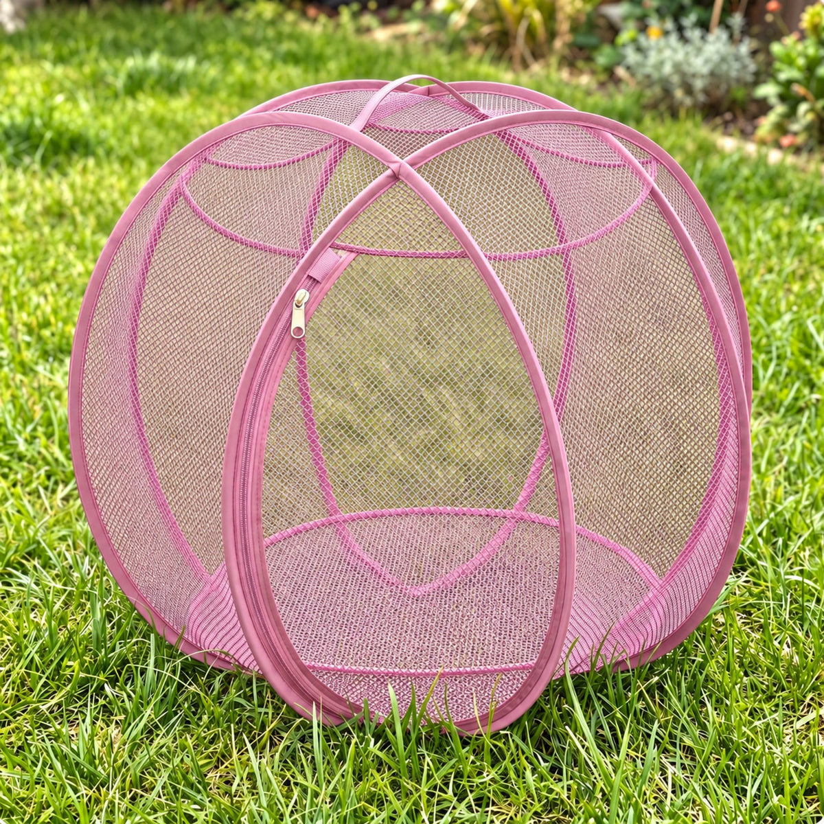 BallZe pop-up cat playpen in pink